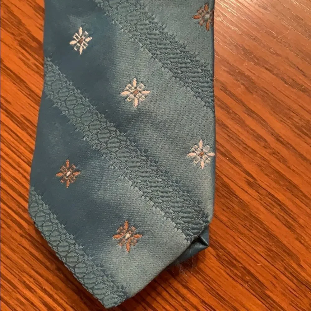 Vtg 60s Pierre Jacques blue polyester tie‎